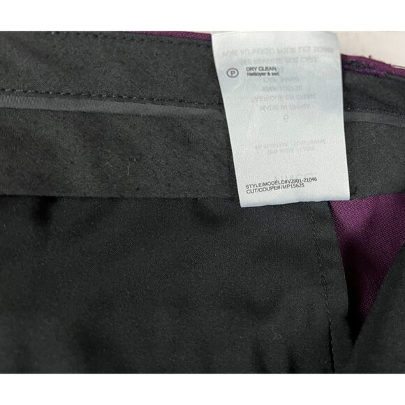 Vince Pintucked Seam Side-Tab Crop Pants  Size 6  Eggplant Stretch Wool Blend - Picture 9 of 13